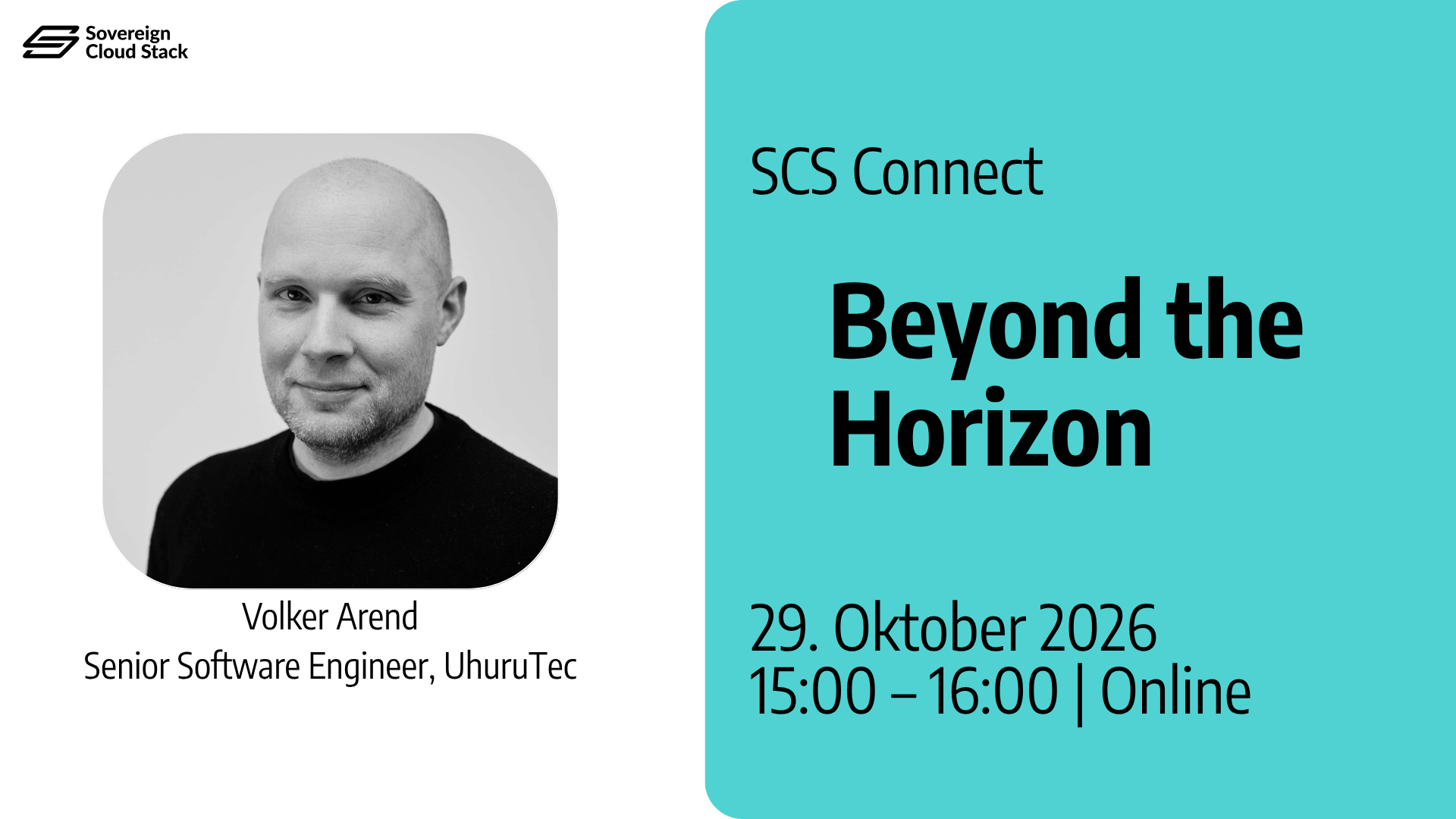 SCS Connect: Beyond the Horizon mit Volker Arend